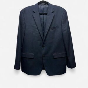 Lauren Ralph Lauren Navy Micro-Grid Blazer - 43R